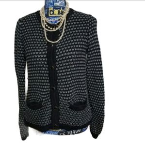 Banana republic Womens chunky knit  cardigan black sz Small